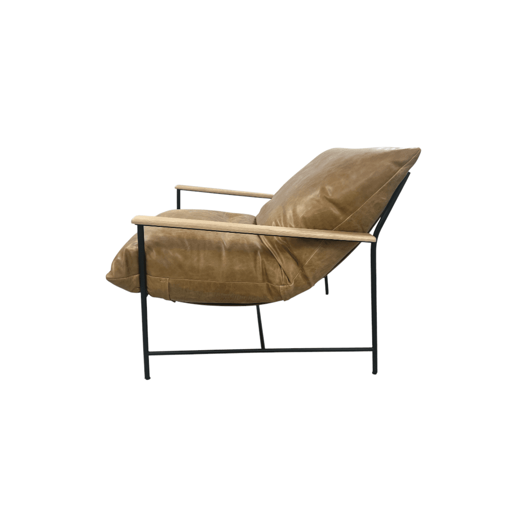 Denver Modern Vail Lounge Chair - Sunflower Leather - Thumbnail 10