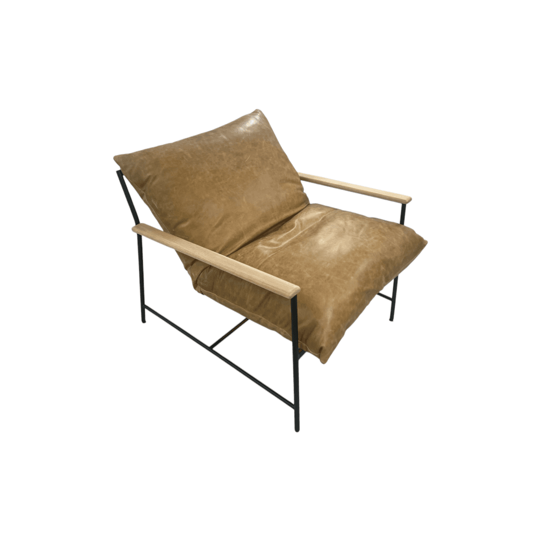 Denver Modern Vail Lounge Chair - Sunflower Leather - Thumbnail 7