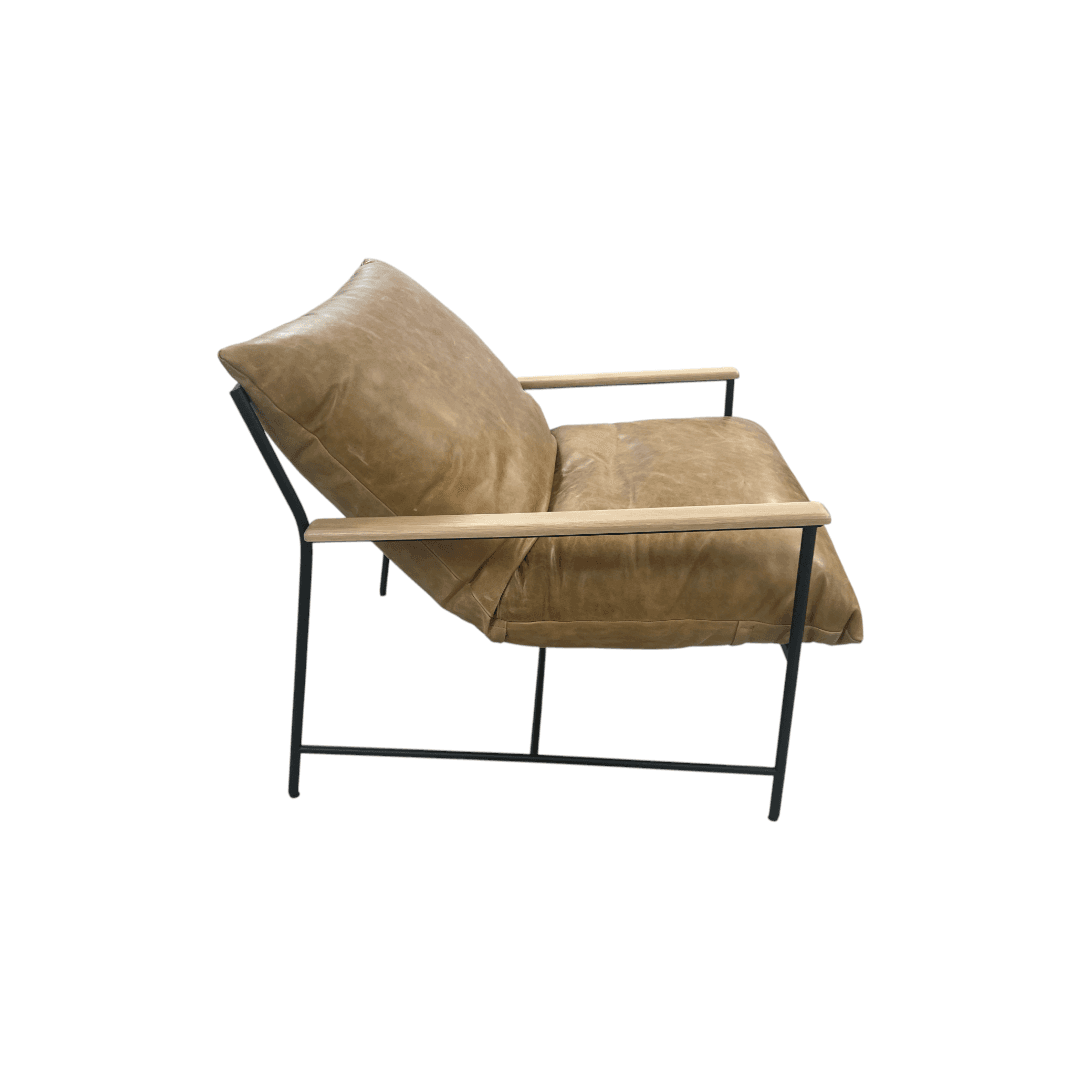 Denver Modern Vail Lounge Chair - Sunflower Leather - Thumbnail 12