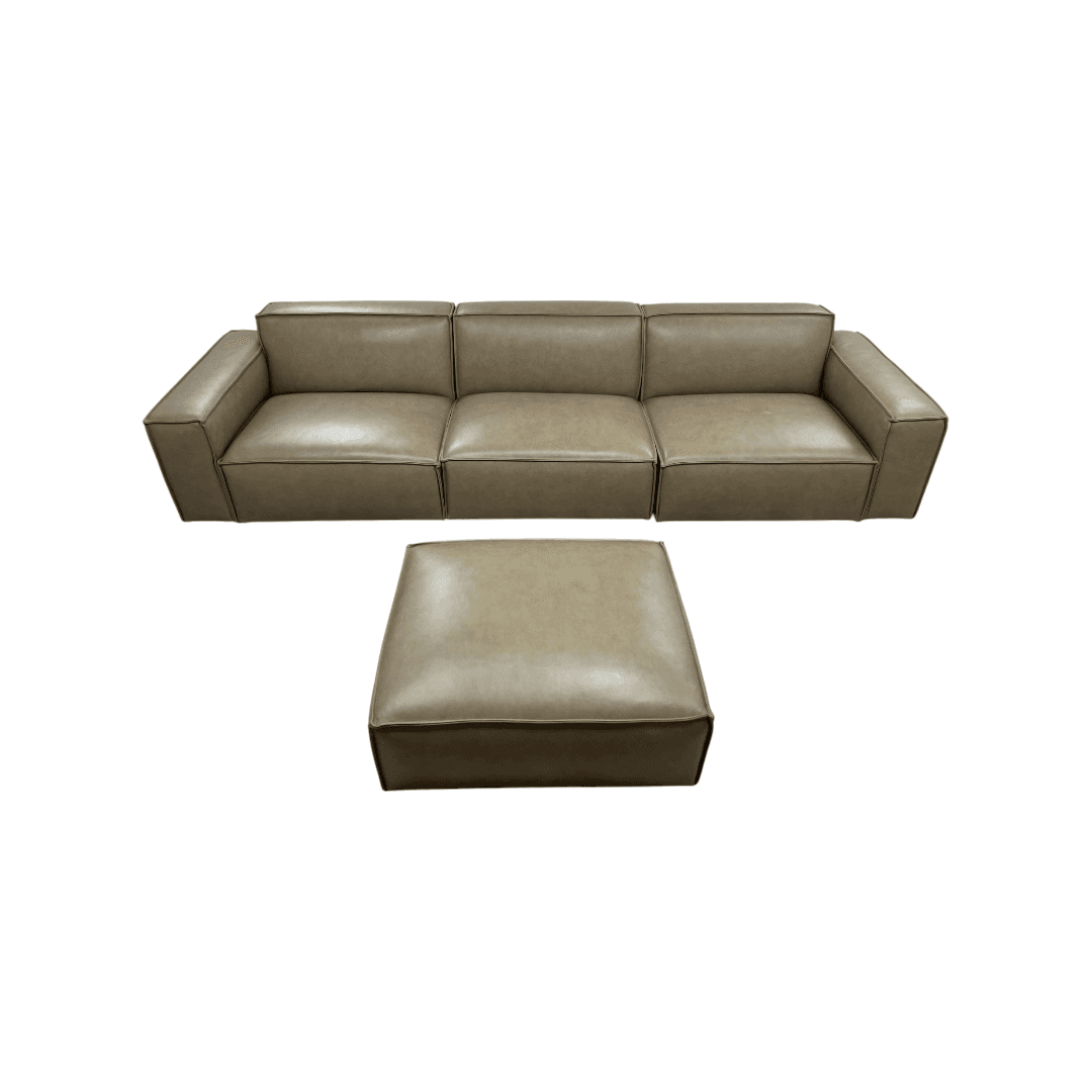 Castlery Jonathan Extended Sofa with Ottoman - Warm Taupe - Thumbnail 5