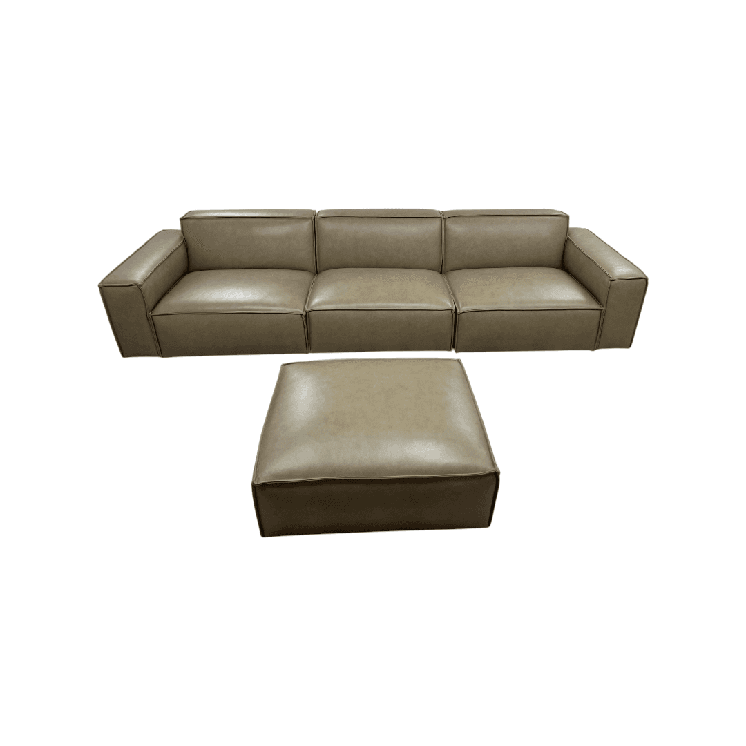 Castlery Jonathan Extended Sofa with Ottoman - Warm Taupe - Thumbnail 4