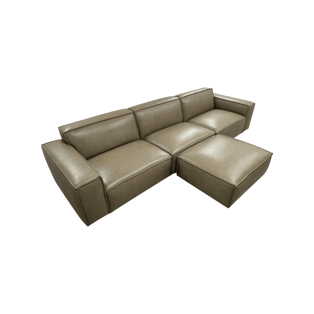 Castlery Jonathan Extended Sofa with Ottoman - Warm Taupe - Thumbnail 3