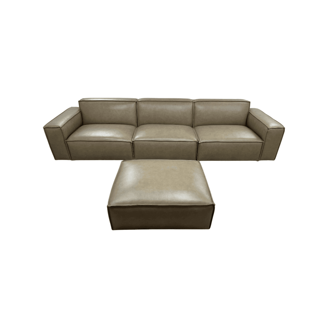 Castlery Jonathan Extended Sofa with Ottoman - Warm Taupe - Thumbnail 2