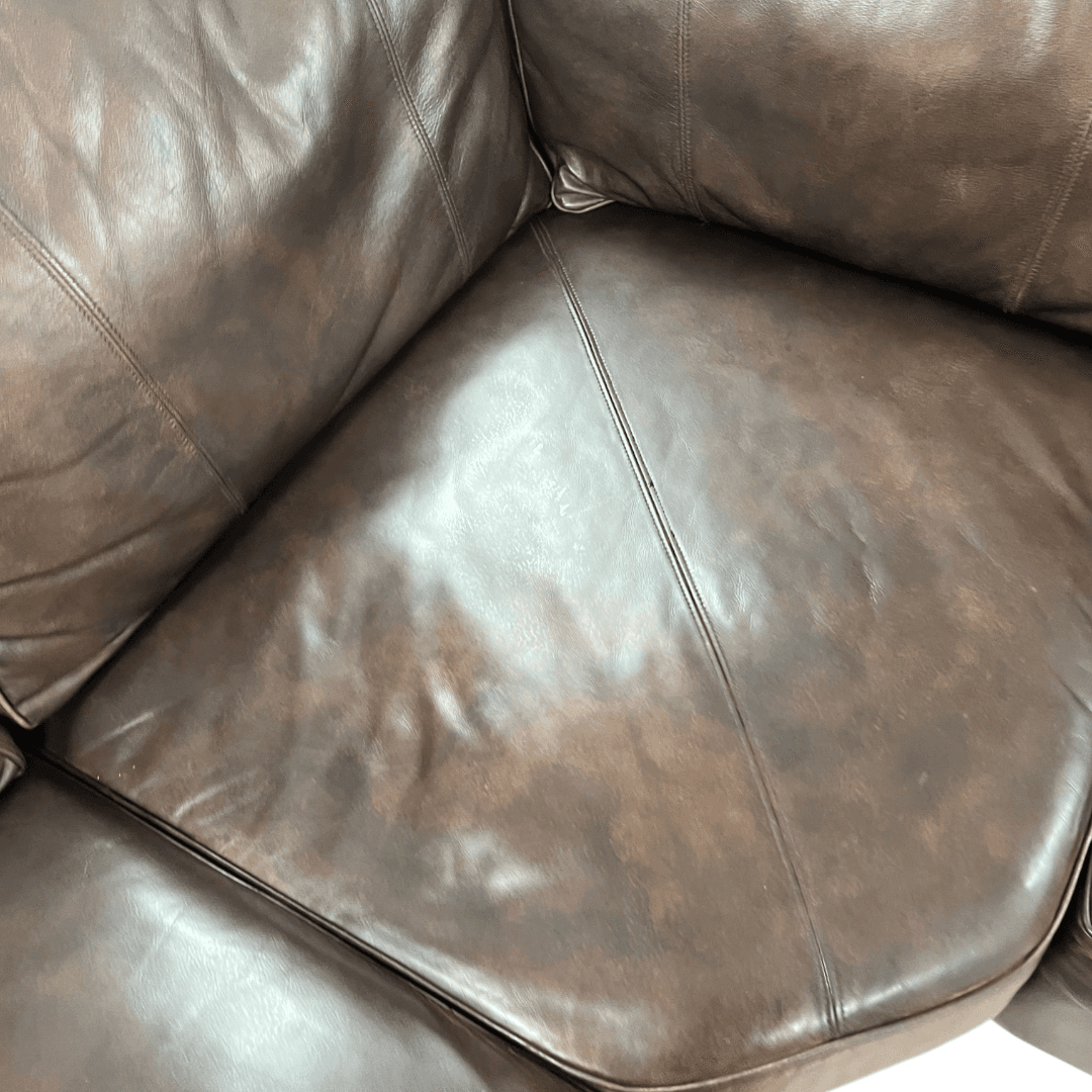 Raymour & Flanigan Dark Brown Leather Sectional Couch - Thumbnail 38
