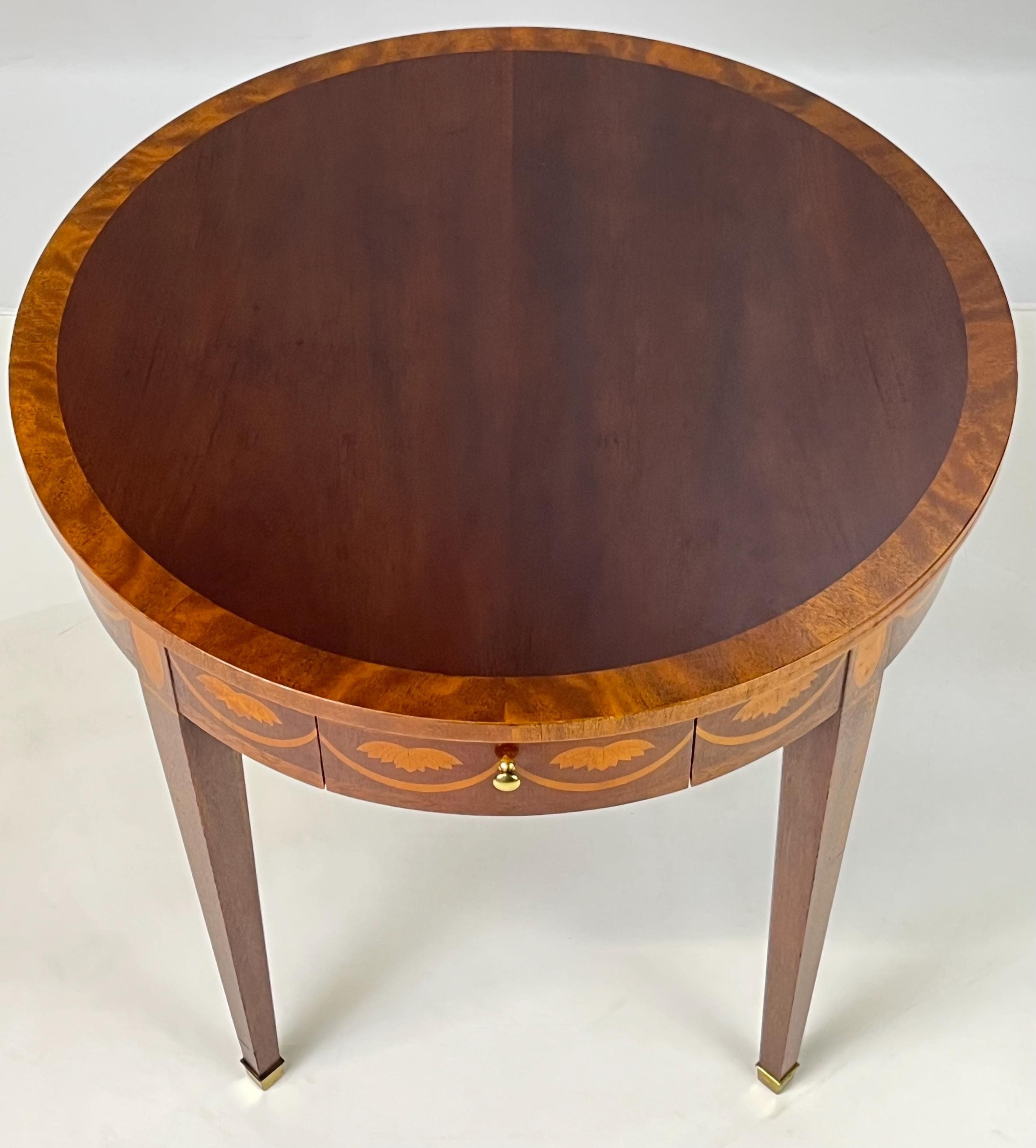 Baker Furniture Inlaid Side Table - Thumbnail 5
