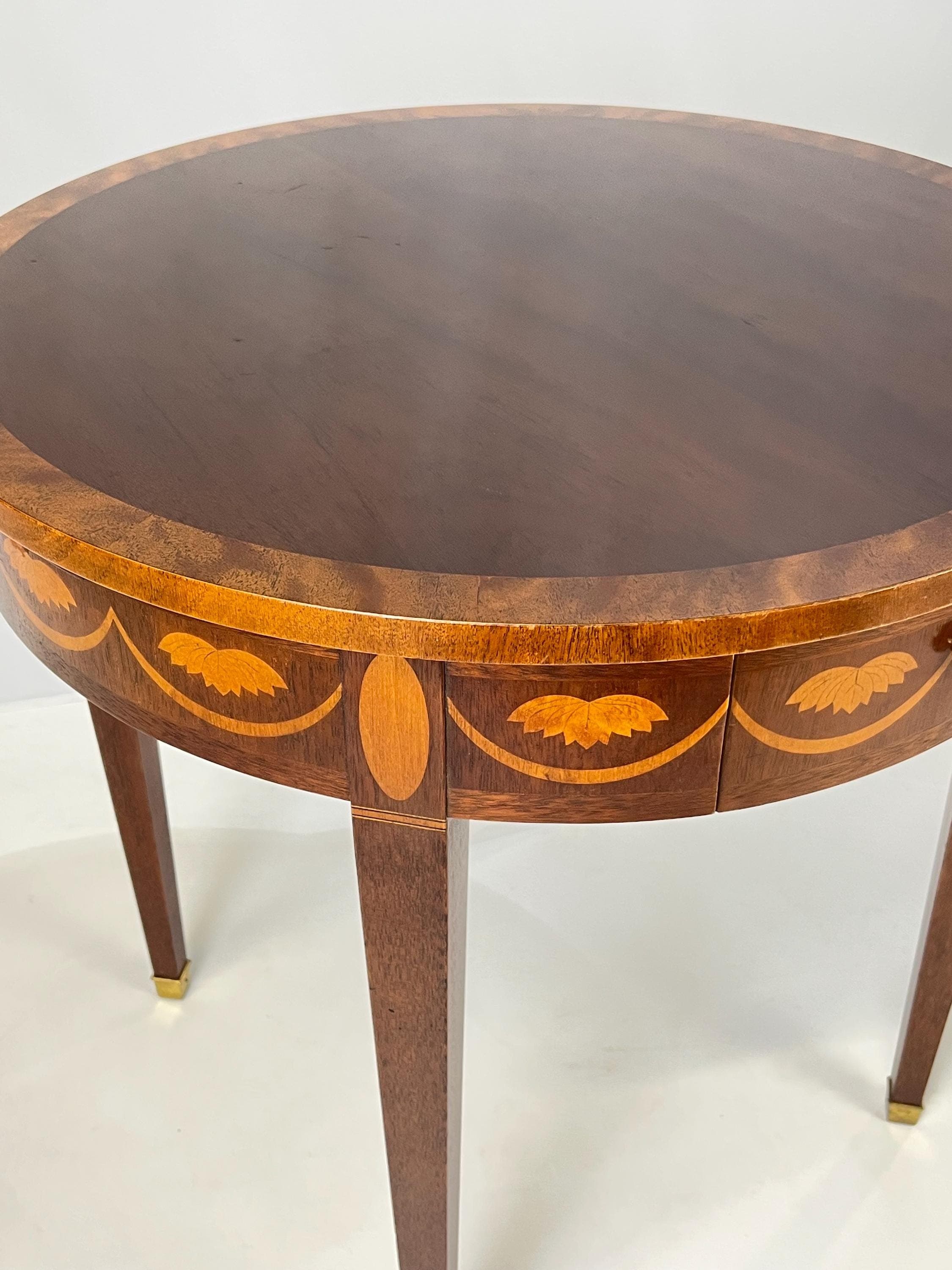 Baker Furniture Inlaid Side Table - Thumbnail 9