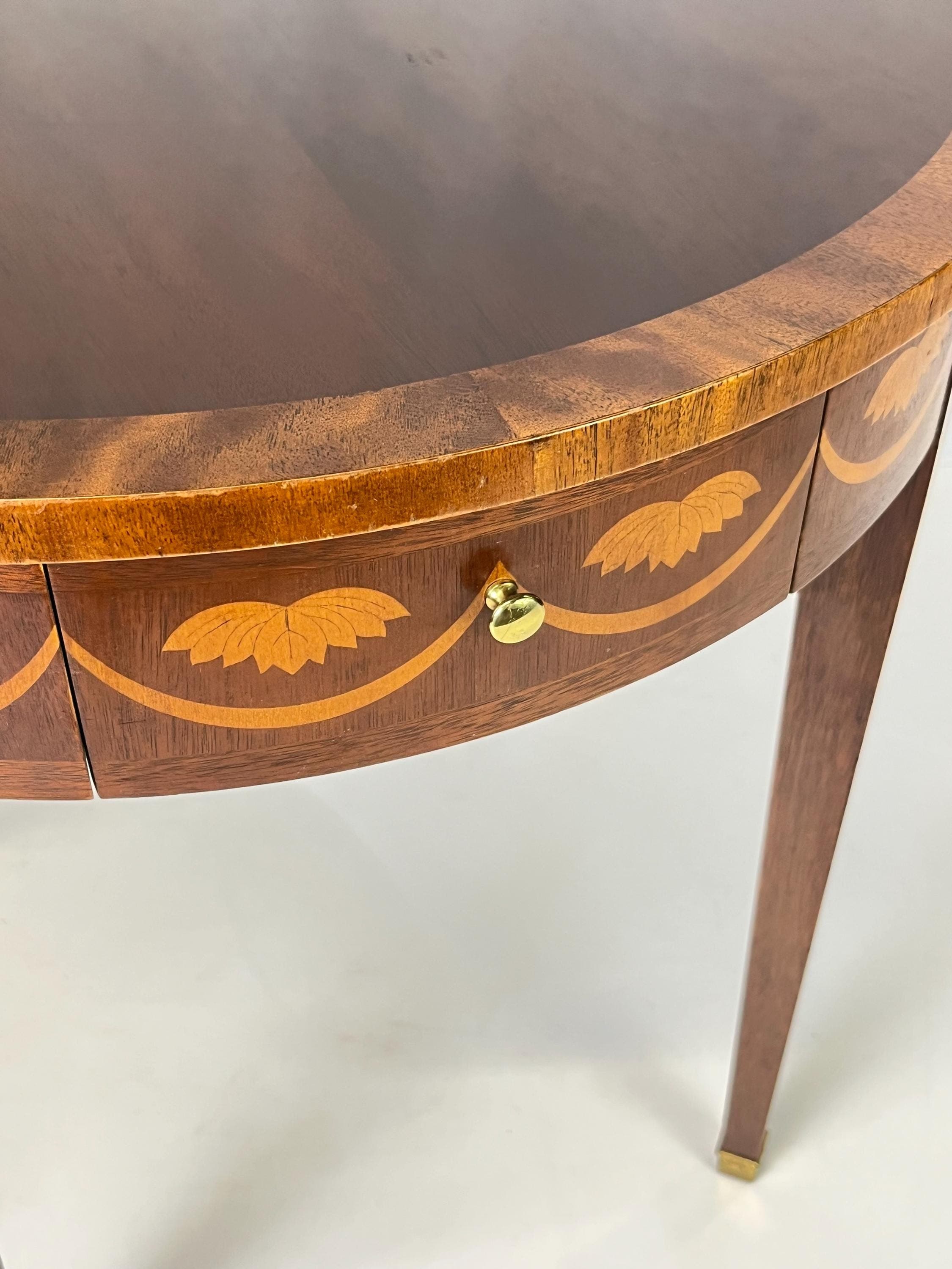 Baker Furniture Inlaid Side Table - Thumbnail 7