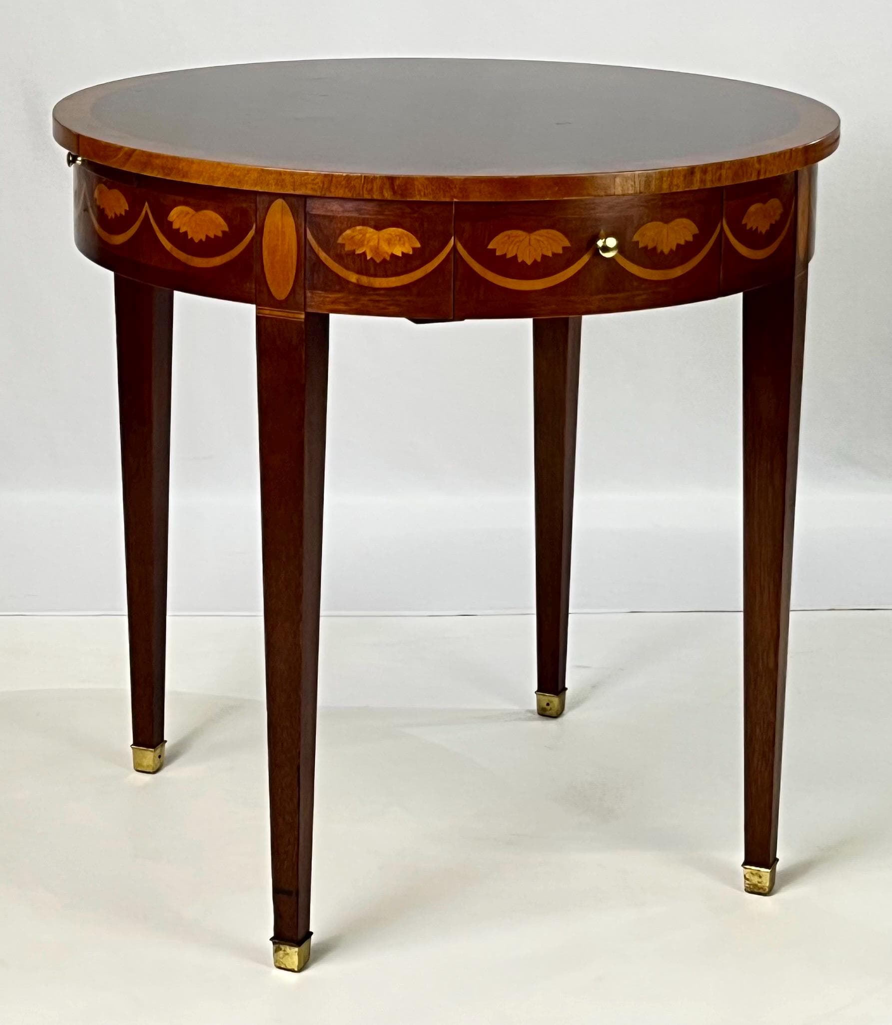 Baker Furniture Inlaid Side Table