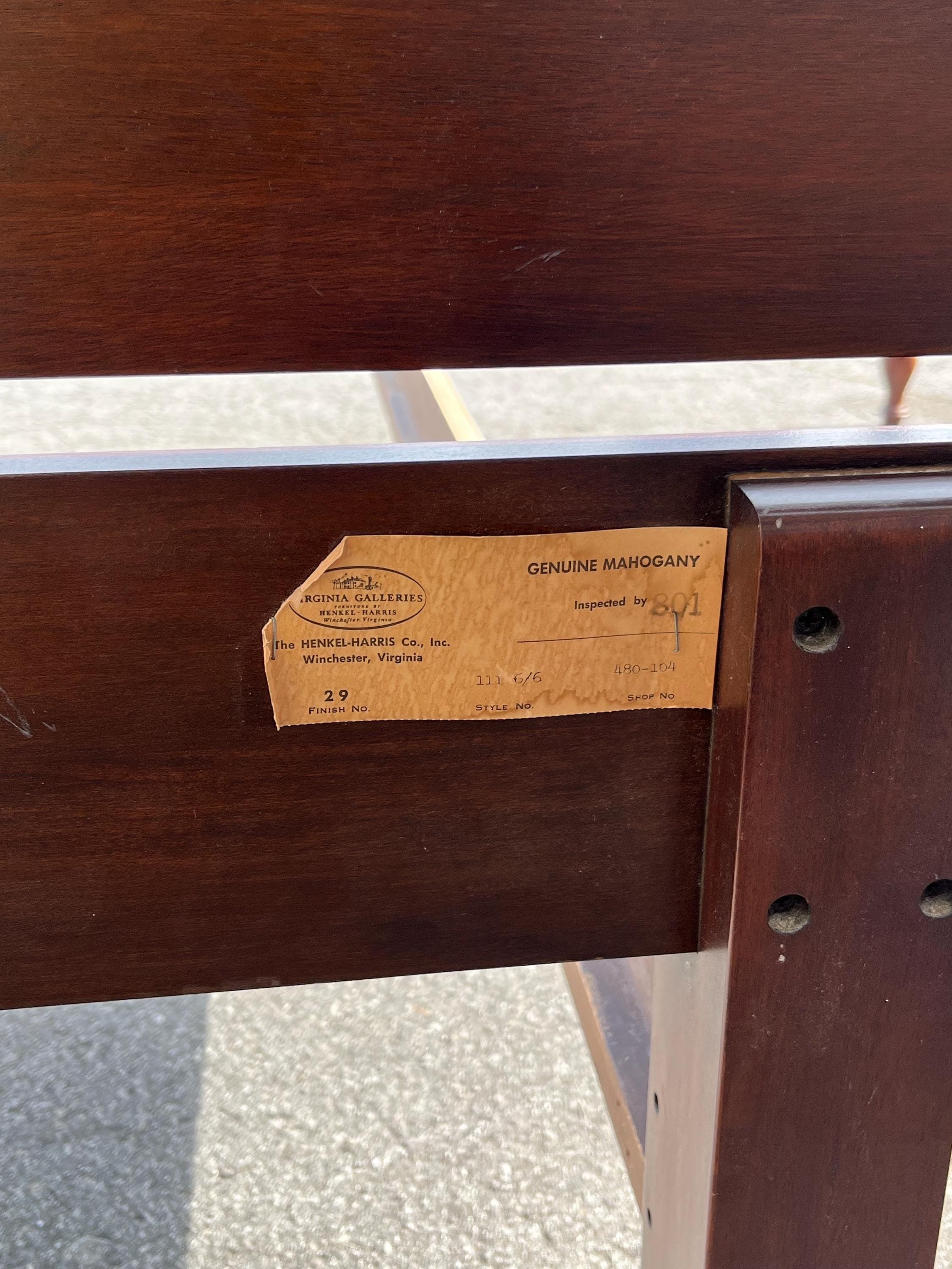 Henkel Harris Virginia Galleries Solid Mahogany King Size Four Poster Bed - Thumbnail 5