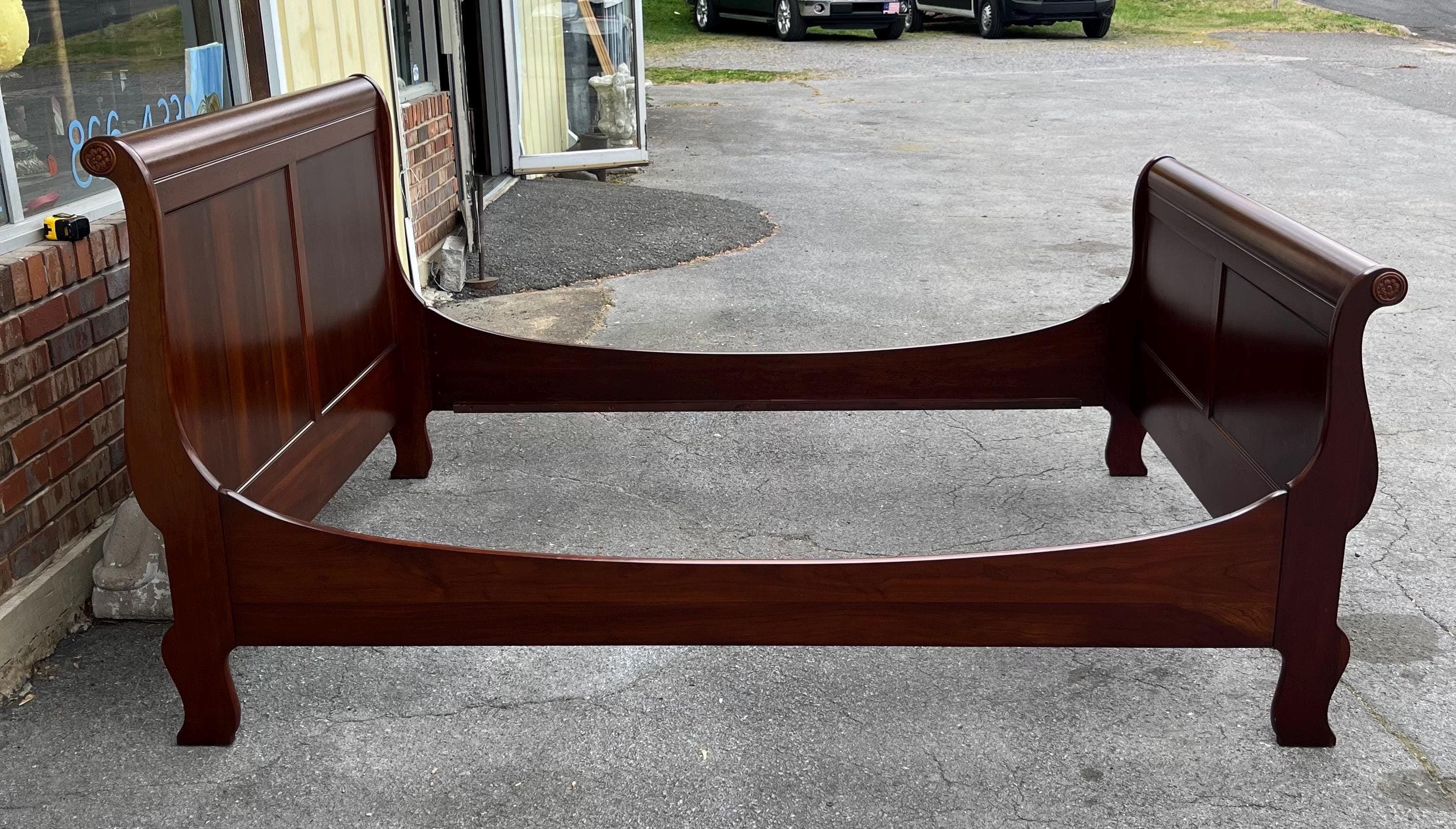 Vintage Pennsylvania House Solid Cherry Queen Sleigh Bed - Thumbnail 8