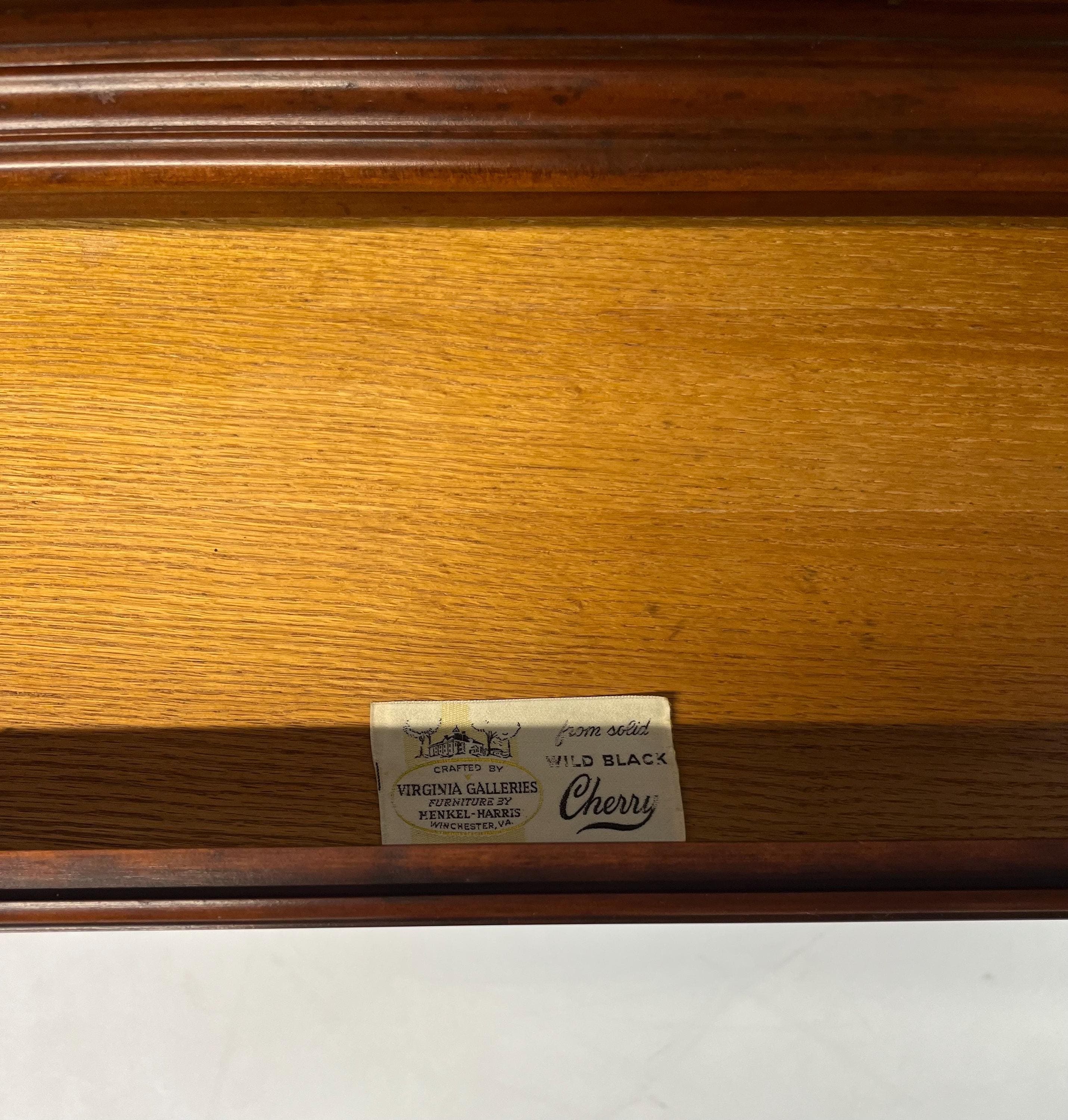 Henkel Harris Virginia Galleries Solid Wild Black Cherry Gentleman’s Chest - Thumbnail 13