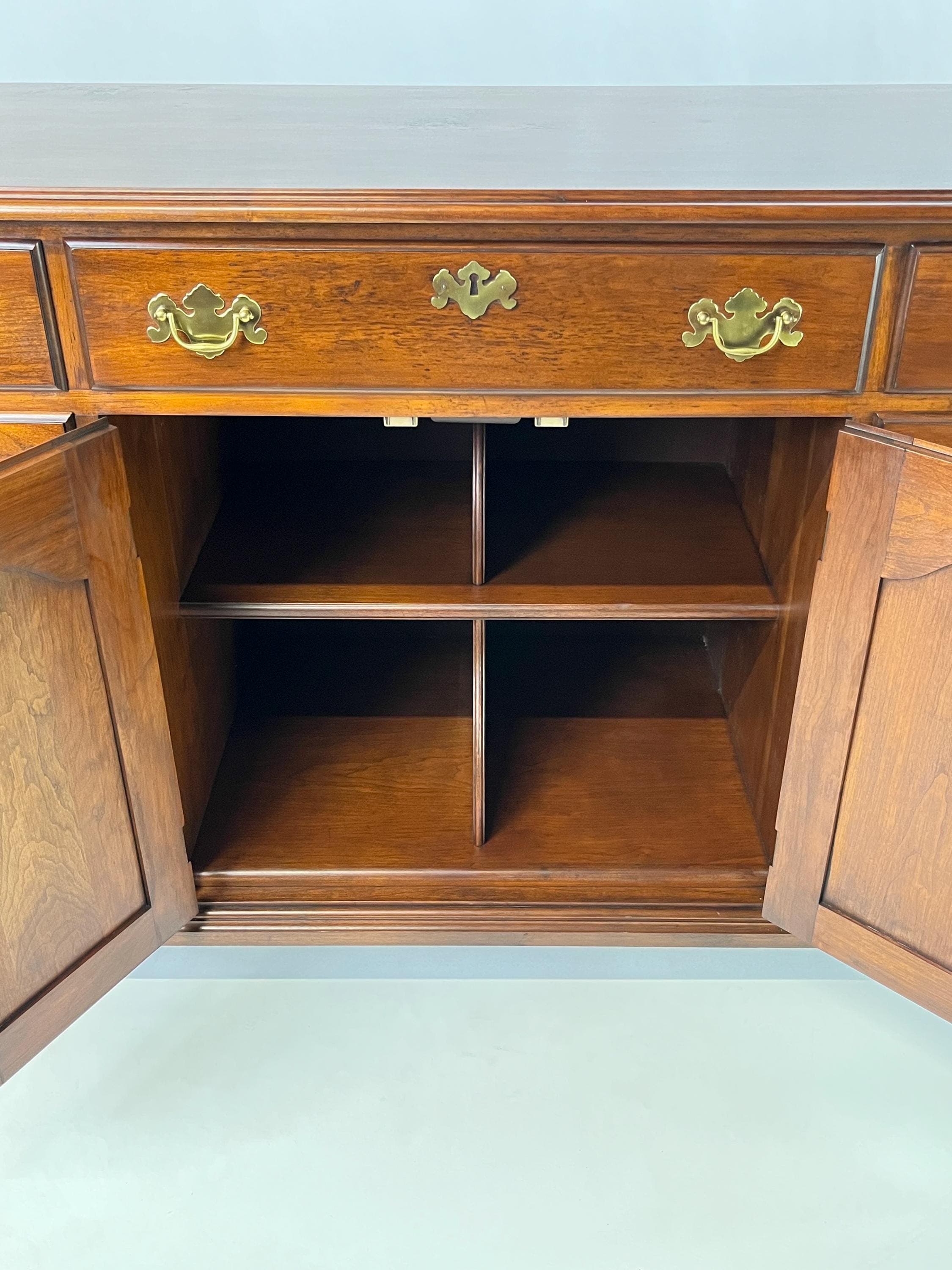 Henkel Harris Virginia Galleries Solid Wild Black Cherry Triple Dresser - Thumbnail 5