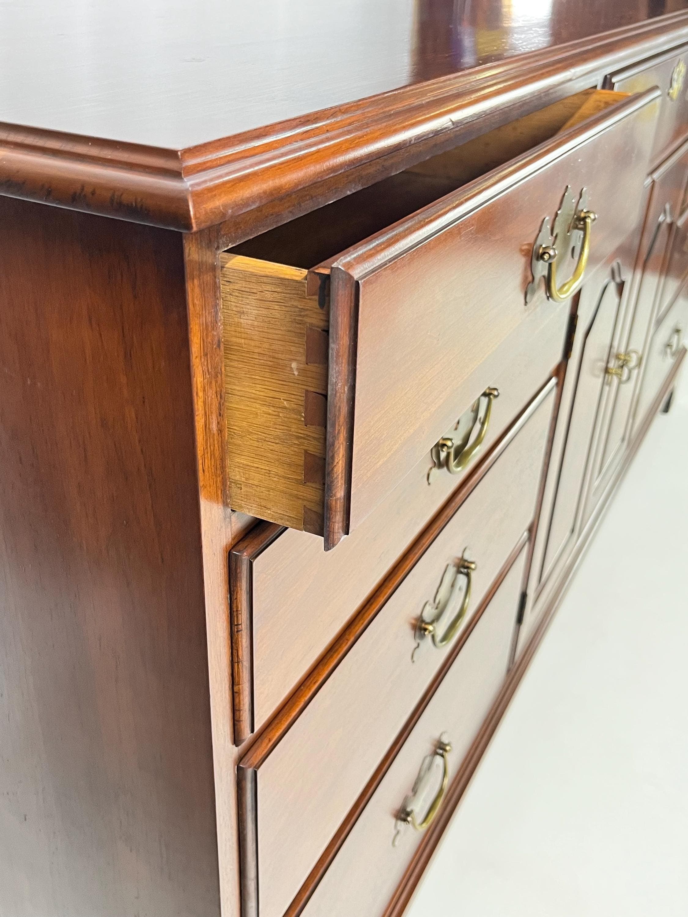 Henkel Harris Virginia Galleries Solid Wild Black Cherry Triple Dresser - Thumbnail 17