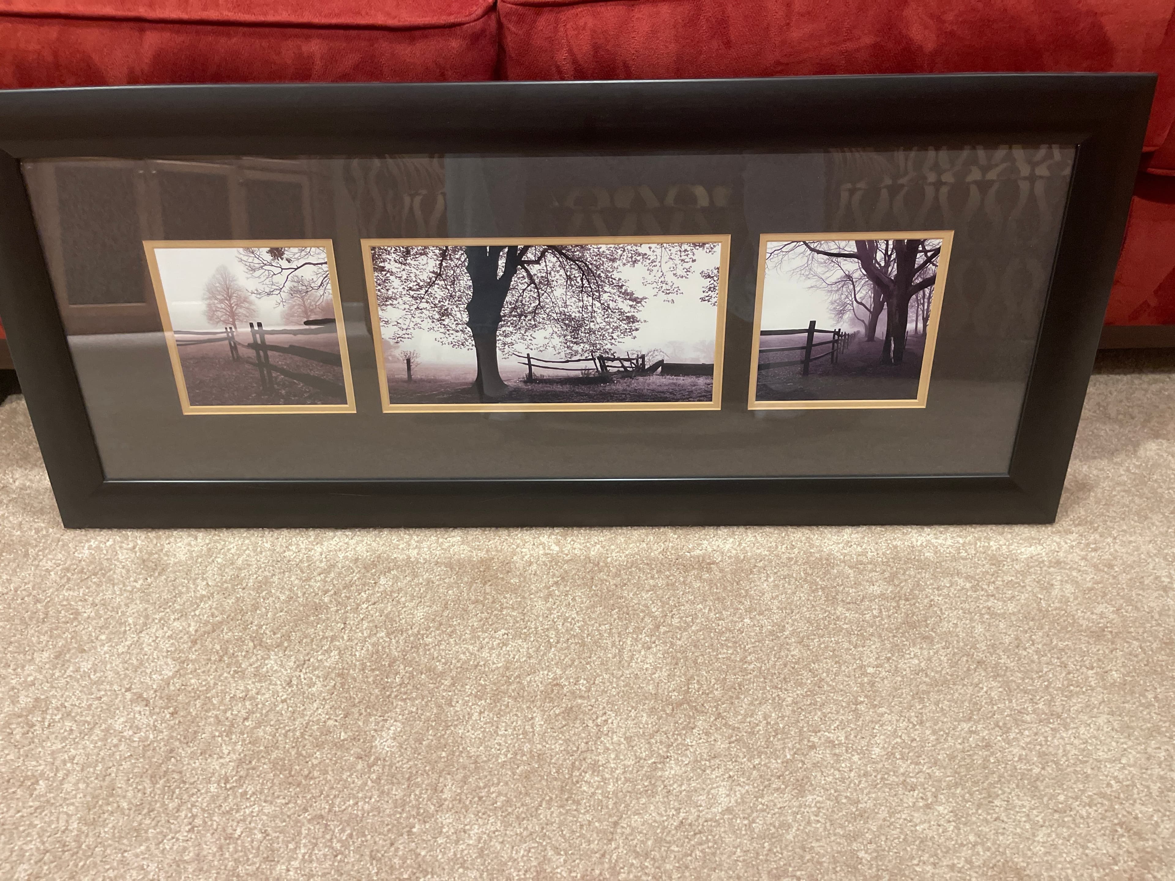 Framed Triptych Landscape Photography Print Set - Image 1