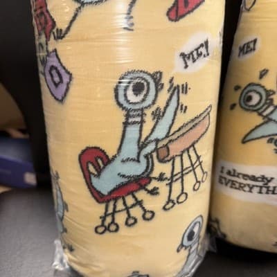 Quantity 2 - Mo Williams Yellow The Pigeon has to go to school Throw Blankets - Thumbnail 2