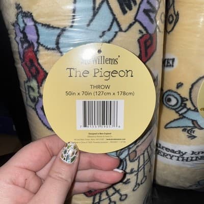 Quantity 2 - Mo Williams Yellow The Pigeon has to go to school Throw Blankets - Thumbnail 4