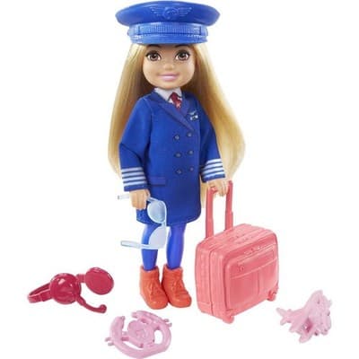 Barbie Chelsea Can Be Pilot Doll Playset 6-in Blonde New - Thumbnail 2