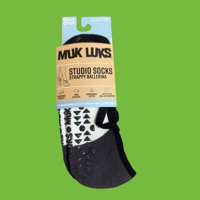 Muk Luks Ballerina 3 Pack Socks • Non Slip Bottoms - Image 1