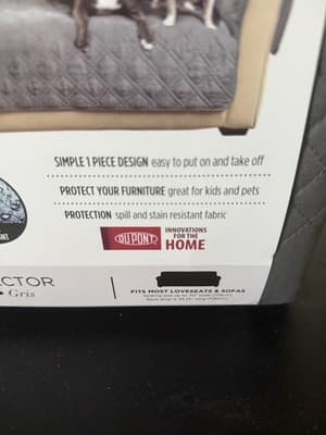Surefirt Sofa / Love Seat Waterproof Pet Protector For Couch • Gray - Thumbnail 3