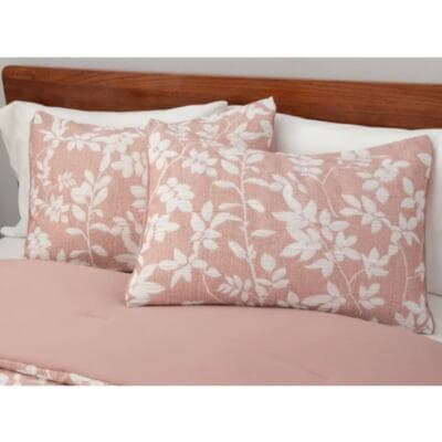 Berkshire Jacquard Serafina 3-piece Comforter Set Pink Floral - Thumbnail 2