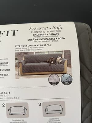 Surefirt Sofa / Love Seat Waterproof Pet Protector For Couch • Gray - Thumbnail 6