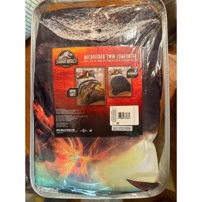 JURRASIC WORLD PARK dinosaur Reversible Twin Comforter - new in package - Thumbnail 2