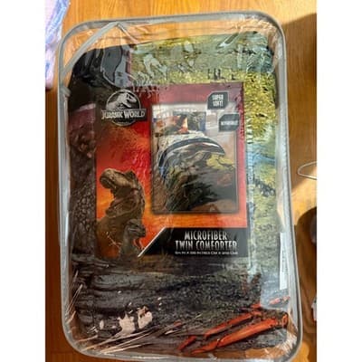 JURRASIC WORLD PARK dinosaur Reversible Twin Comforter - new in package - Thumbnail 3