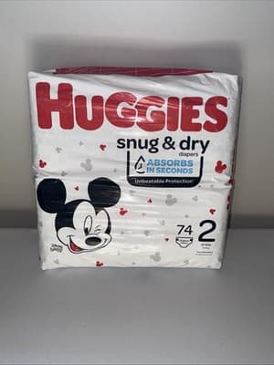 Huggies Snug & Dry Size 2 74ct - Image 1