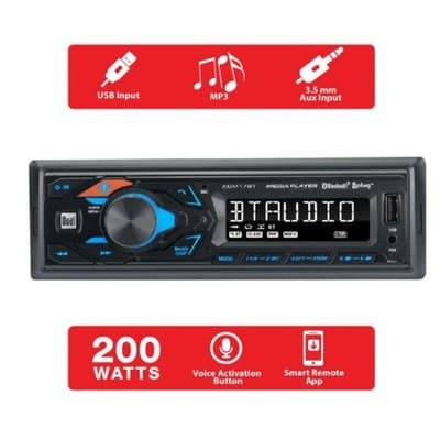 Dual Electronics XDM17SPK4 Single DIN Car Stereo | Push to Talk Assistant (AM/FM - Thumbnail 2