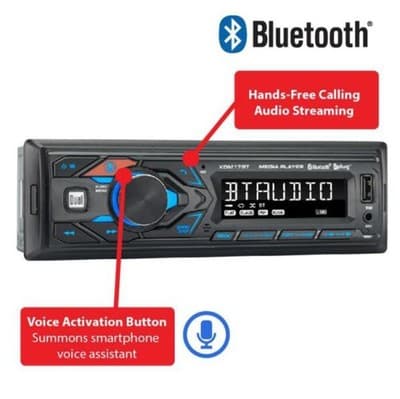 Dual Electronics XDM17SPK4 Single DIN Car Stereo | Push to Talk Assistant (AM/FM - Thumbnail 3