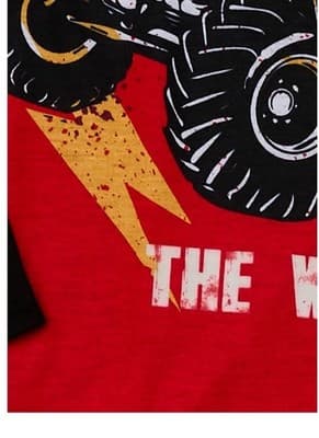 Wonder Nation Kids Boys Monster Trucks Glow In Dark Pajama Set Size M 8 NWT - Thumbnail 3