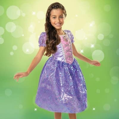 Disney Princess Rapunzel Dress Costume for Girls, Perfect for Party, Halloween O - Thumbnail 7