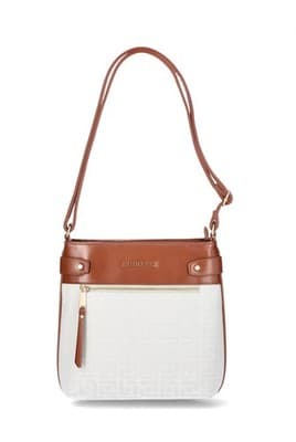 Fiorelli Crossbody Shoulder Bag Womens Medium Brown White Geometric Zip Pocket - Thumbnail 2
