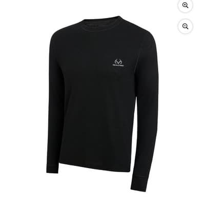 Large Realtree mens waffle thermal base layer Cotton blend Top Pant Set, 2-Piece - Thumbnail 2