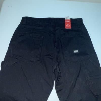 34x32 Levi Strauss Signature Men's Carpenter Jean 99% Cotton Durable Black - Thumbnail 2