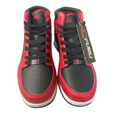 FUBU Men's Heritage Basketball High-Top Sneakers Red / Black • Pick Your Size - Thumbnail 5