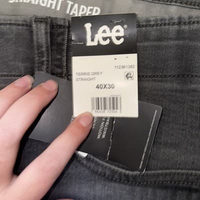 40x30 Lee Men's Straight Tapered Denim Jean Motion Flex NEW - Thumbnail 4