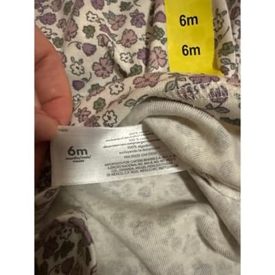 Carter's NEW Baby Girl 6 Mo Months 4-piece Layette Set • Cotton Purple Floral - Thumbnail 2