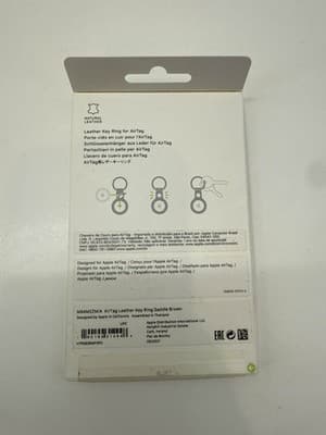 Apple AirTag Leather Key Ring Saddle Brown MX4M2ZM/A - Thumbnail 2