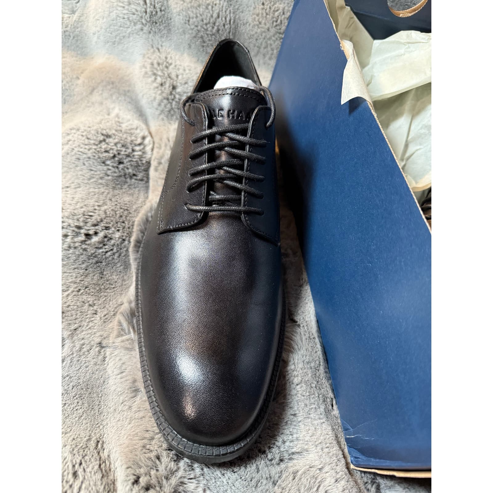 Cole Haan Men's Modern Essentials Plain Toe Black 8 - Thumbnail 4