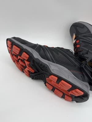 Avia Talus Men's 10 Black Red Rugged Leather Walking Trail Shoes - Thumbnail 4