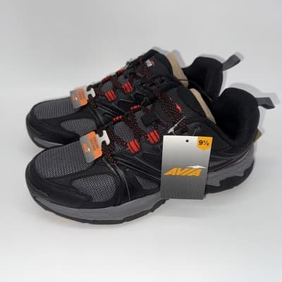 Avia Men's 9.5 Talus Hiking Shoes Black Gray Leather Size 9 1/2 - Image 1