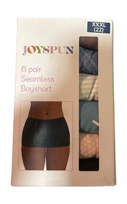 Joyspun Women's Seamless Boyshort Panties 6-Pack Size XXXL (22) Multi - Image 1