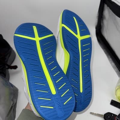 Avia Mens Sneakers Size 8.5 Leather Athletic Shoes White Blue - Thumbnail 4