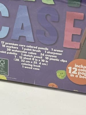 Art 101 Budding Artist Wood Art Case 96 Pieces + 12 Pages - Thumbnail 3