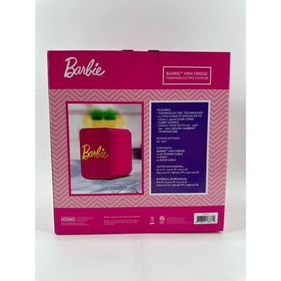 Barbie Mini Fridge • Portable 4–6 Can Cooler • Pink Retro Refrigerator - Thumbnail 3