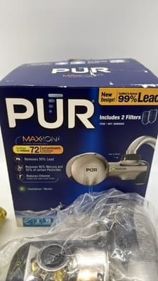 NEW OPEN BOX - PUR Maxion Faucet Mount Water Filter PFM400H Chrome 4 Filters - Thumbnail 2