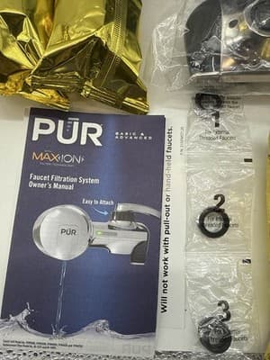 NEW OPEN BOX - PUR Maxion Faucet Mount Water Filter PFM400H Chrome 4 Filters - Thumbnail 3