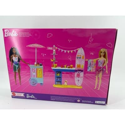 Mattel Barbie Beach Boardwalk Doll Set – Ice Cream, Snack & Grill Playset • NEW - Thumbnail 4