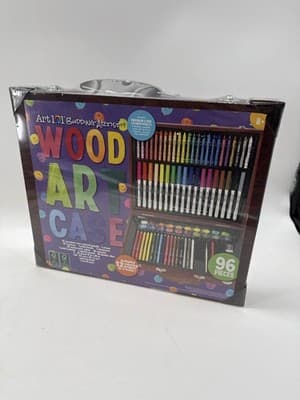 Art 101 Budding Artist Wood Art Case 96 Pieces + 12 Pages - Thumbnail 2